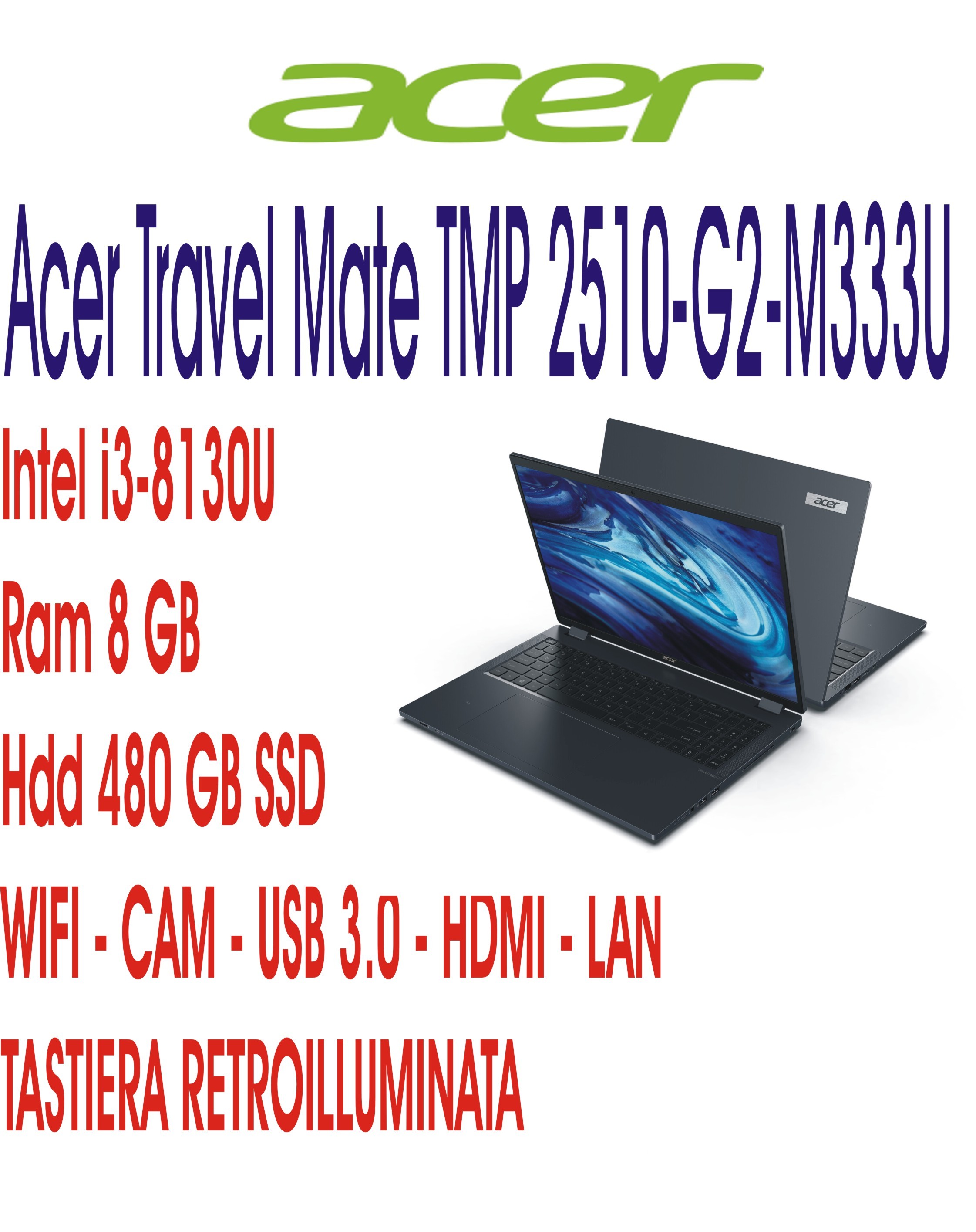 Acer TravelMate 2510-G2 ricondizionato